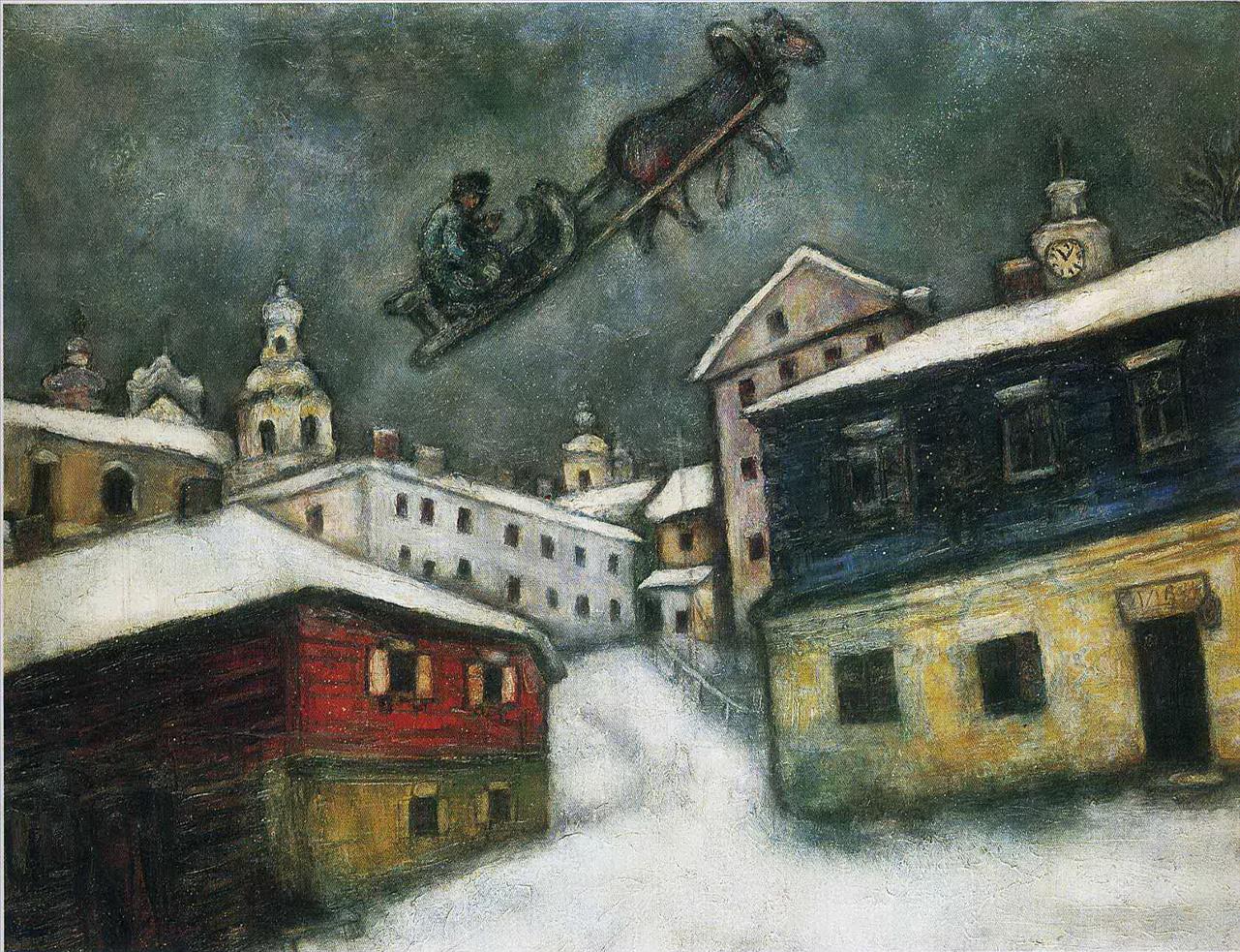 Der russische Dorfzeitgenosse Marc Chagall Ölgemälde